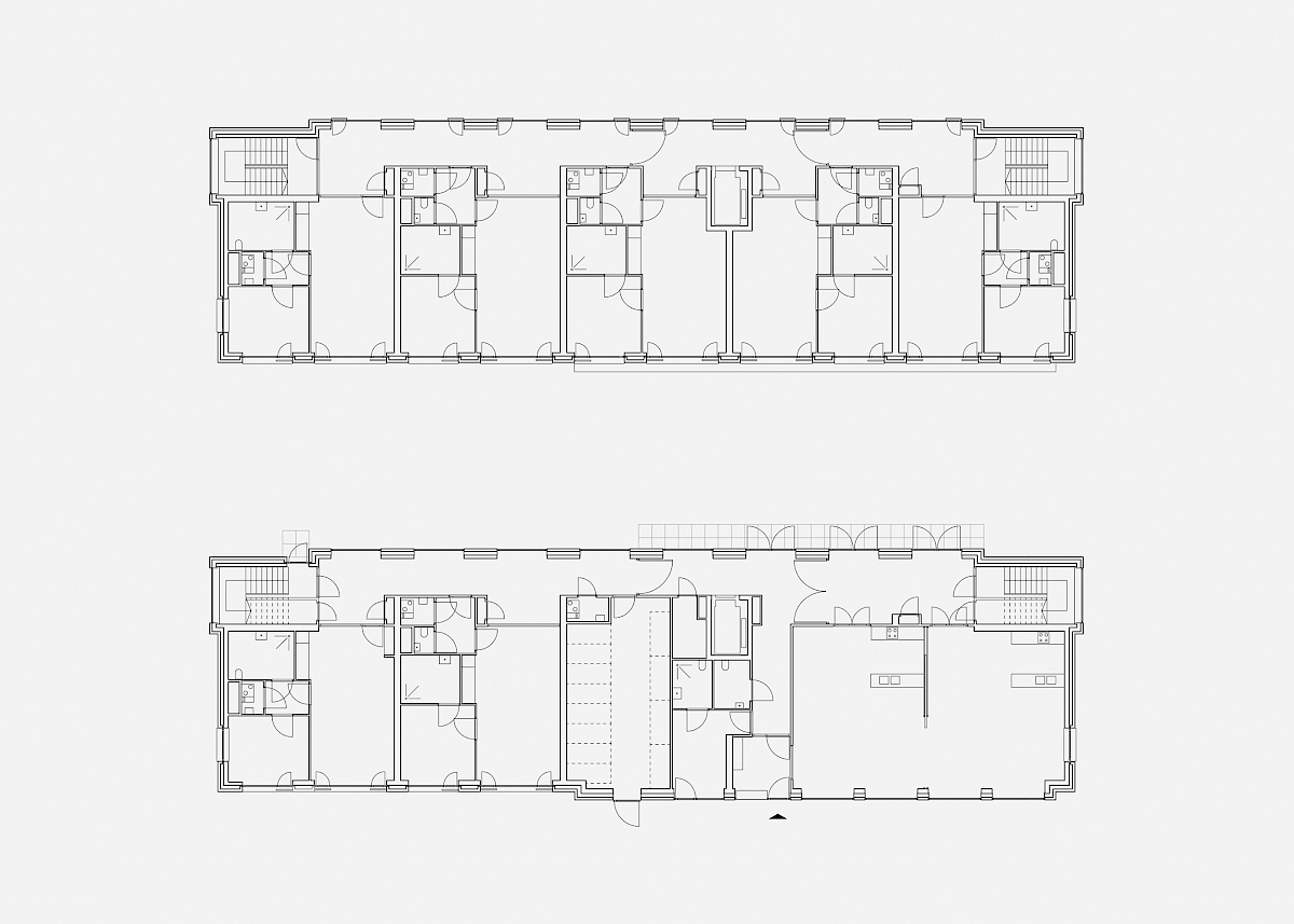 Ground floor and first floor plans
